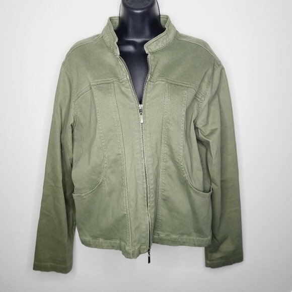 Cache Creek Vintage Olive Lightweight Racer Jacket - Picture 7 of 7